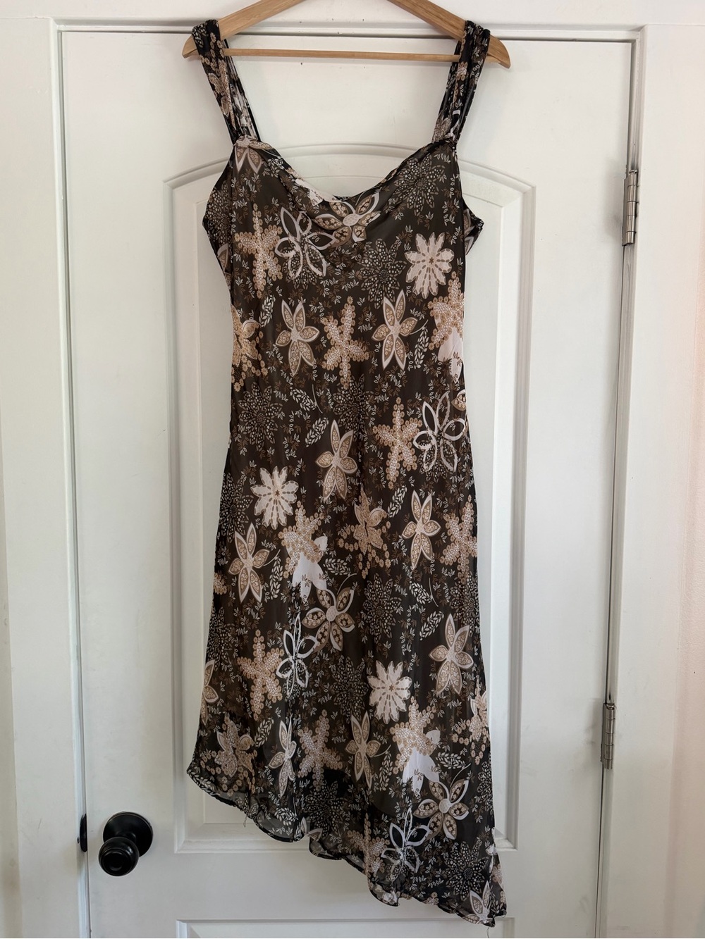 Vintage Esprit Cowl Neck Asymmetrical Hem Dress -